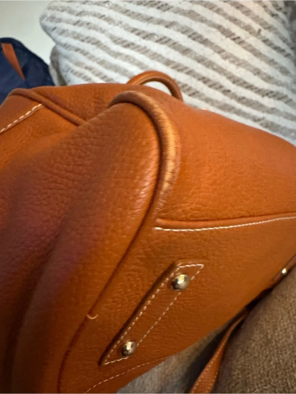 Dooney & Bourke Brown Pebbled Leather Satchel